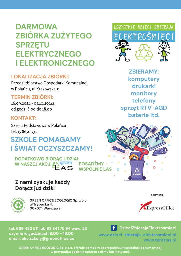 Darmowa Zbi&oacute;rka Zużytego Sprzętu Elektrycznego i&nbsp;Elektronicznego