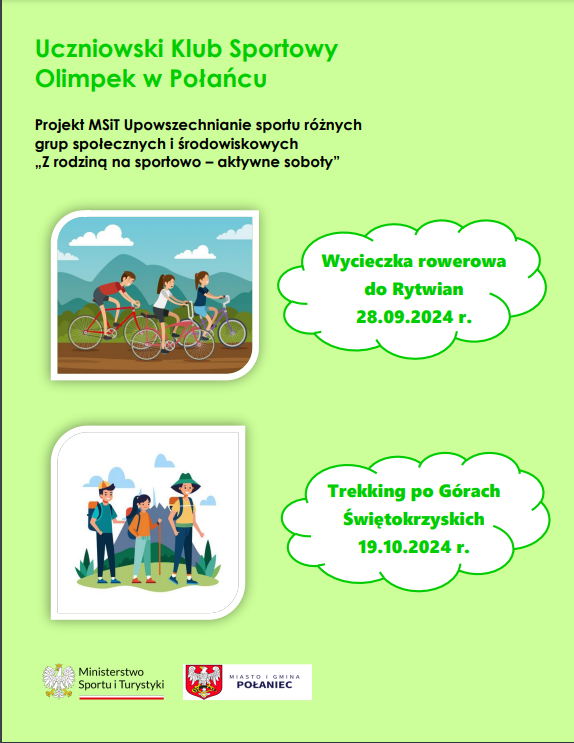Plakat Uczniowski klub Sportowy Olimpek