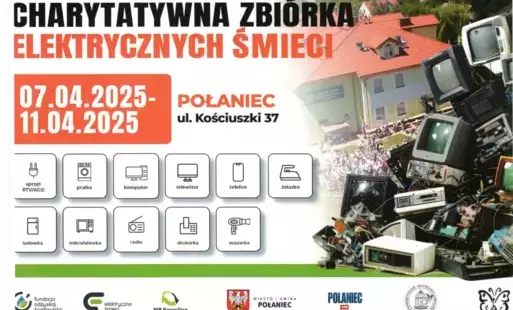 pLAKAT - CHARYTATYWNA ZBIÓRKA ELEKTRYCZNYCH ŚMIECI