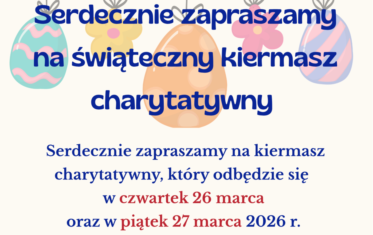 Zdjęcie do Kiermasz charytatywny