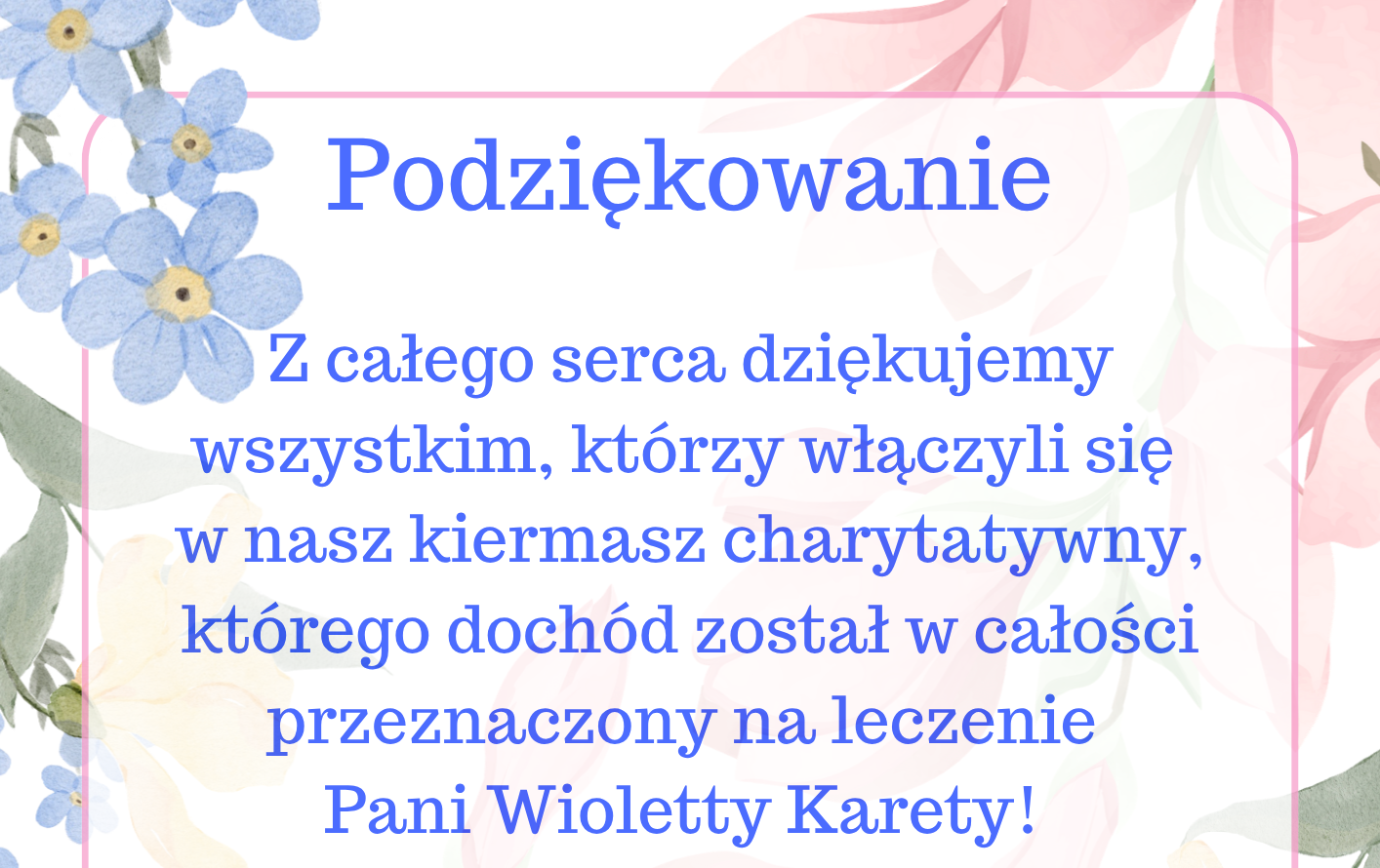 Zdjęcie do Podziękowanie