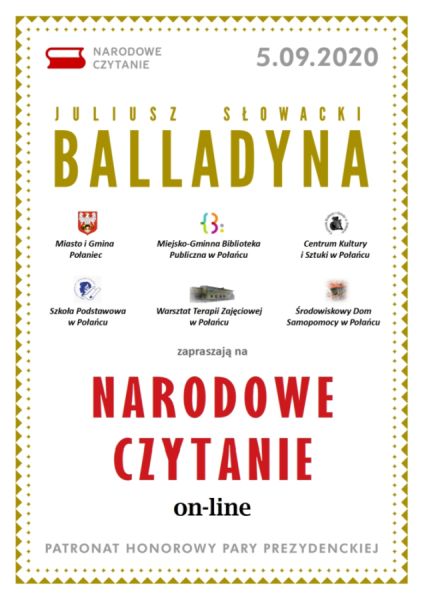 Link do artykułu Narodowe Czytanie "Balladyny" J. Słowackiego